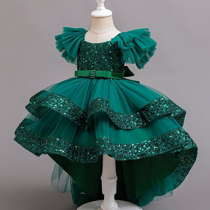 Special Sleeveless Sequin Party Dress Girls' Kids Wedding