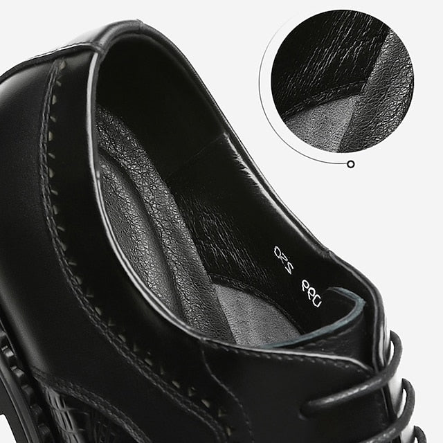 Crocodile Shoes - Brogue Men's Oxford Leather Brown