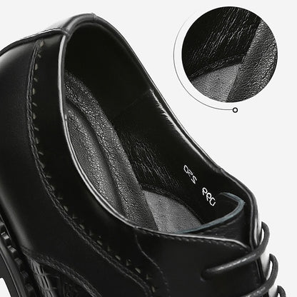 Crocodile Shoes - Brogue Men's Oxford Leather Brown