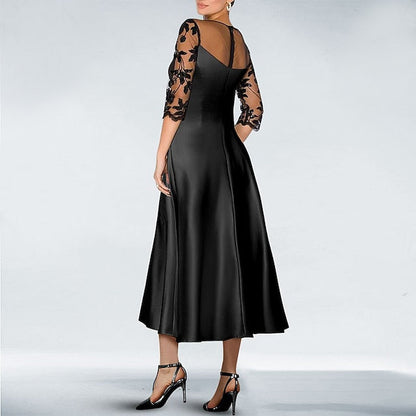 Elegant Wedding Formal Dress Knee Guest Dresses A-Line Cocktail