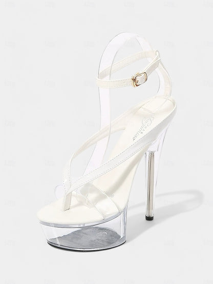 – Platform Heel Nightclub Clear Sandals Lavender Sexy