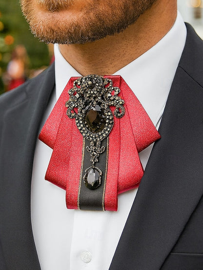Diamond-Accent Bow - Tie Christmas Satin Men's Elegant