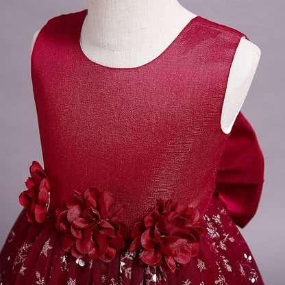 A Flower Kids Wedding Girls' Dress Little Party Line