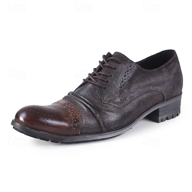 Oxford Leather Genuine – Men's Shoes Brogue Vintage