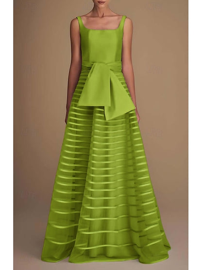 Dress A-Line Formal Evening Floor Gown Performance Elegant