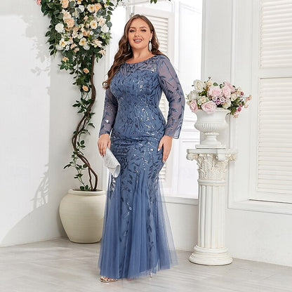 Dress Gown Trumpet Mermaid Evening Floor Formal Sparkle /