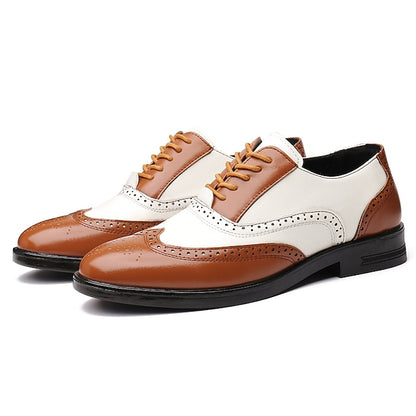 and White Oxford Shoes Wingtip Burgundy Brogue Men's