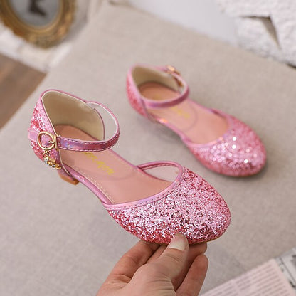 Shoes Princess PU Little Glitters Rubber Girls' Party Heels