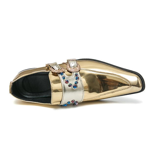 Shoes Buckle Fashion Men's Loafers – Pink Metallic