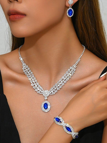 Set Women for Green – Elegant Crystal Luxury Jewelry Necklace