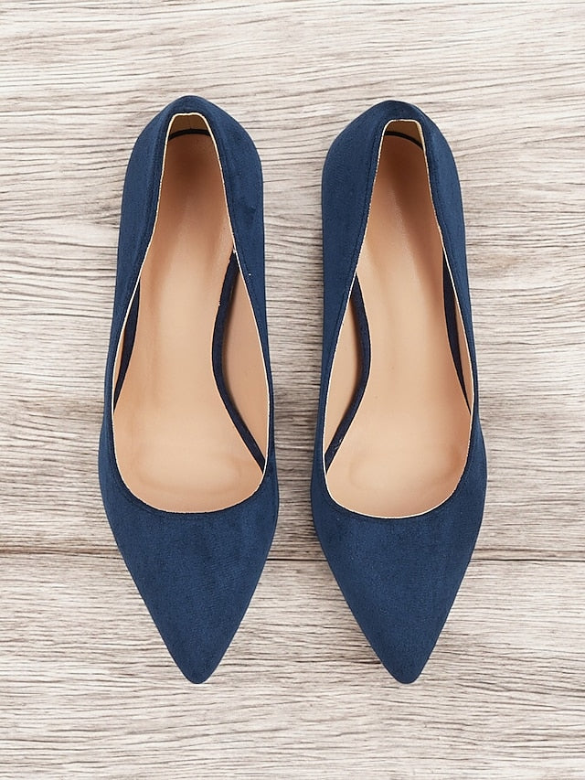Classic Toe High Suede Heels Pointed | Heel Women's Block