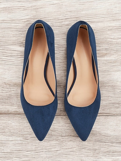 Classic Toe High Suede Heels Pointed | Heel Women's Block