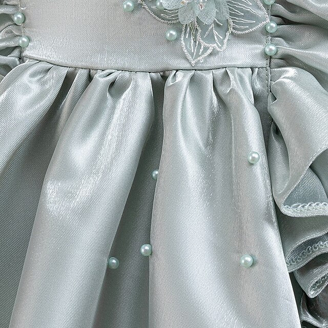 Toddler Party Girls' Floral Wedding Sleeveless Dress