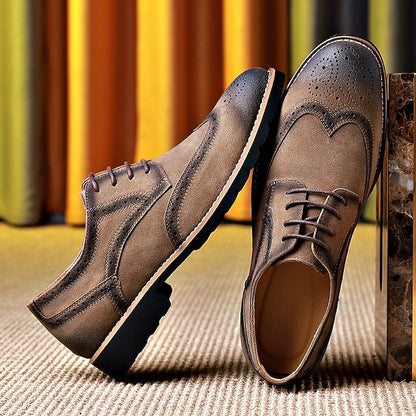 Derby Shoes Vintage – Brown Lace-Up Men's Brogue