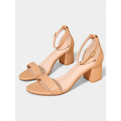 Stylish Women's with Glitter Block Sandals Ankle Heel Gold