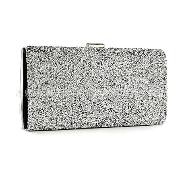 Glitter Silver Women's Clutch
