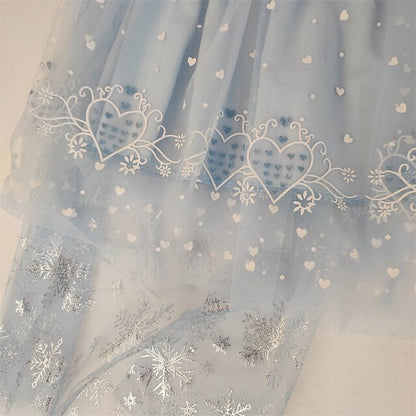 Princess Girl Elsa Frozen Dress Cosplay Cloak Flower