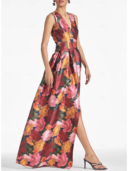 Evening A-Line Dress Split High Beach Gown Wedding Formal