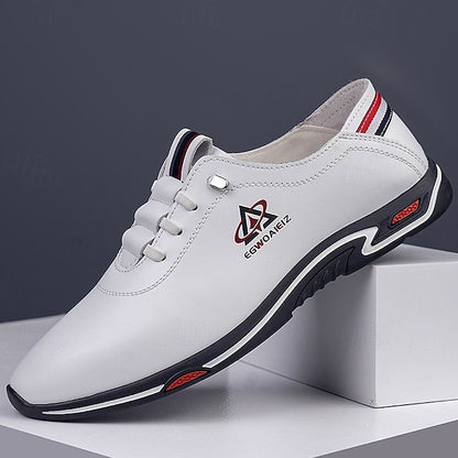 Men's White Slip-On Sports Sneakers – Lightweight