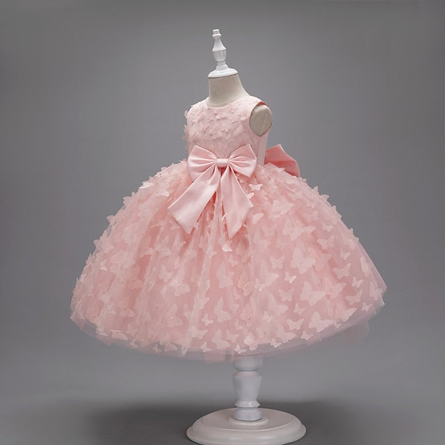 Kids Party Butterfly Dress Girl Flower Girls'
