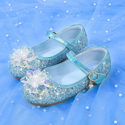 Walking Princess Portable Flats PU Leather Girls' Shoes