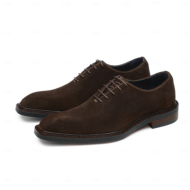 Oxford Men's Shoes Genuine Leather - Suede Cowhide