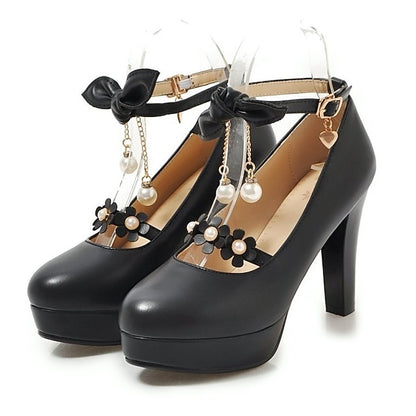 White Jane �?Platform Heels Girls' Elegant Mary Wedding