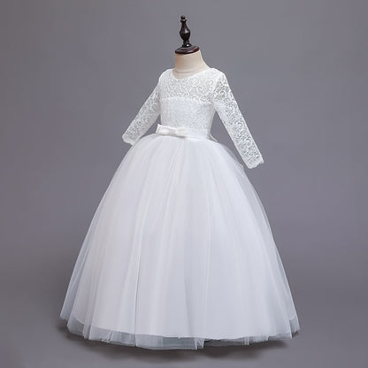 Dress Girls' Wedding Flower Girl Half Sleeve Kids