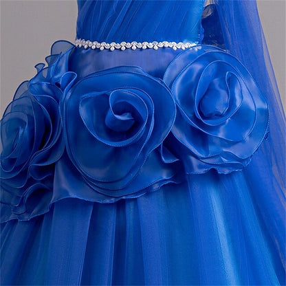 Party Color Dress Girls' Kids Cosplay Solid