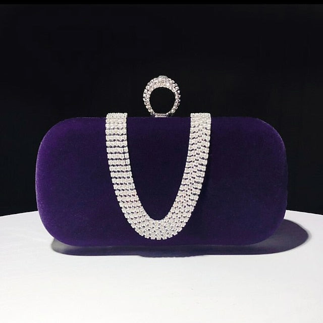 Bags Evening Bag Velvet Clutch Women's Wristlet