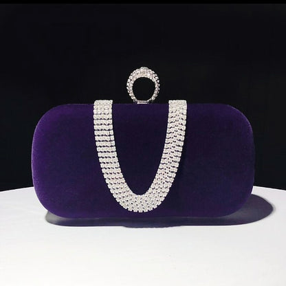 Bags Evening Bag Velvet Clutch Women's Wristlet