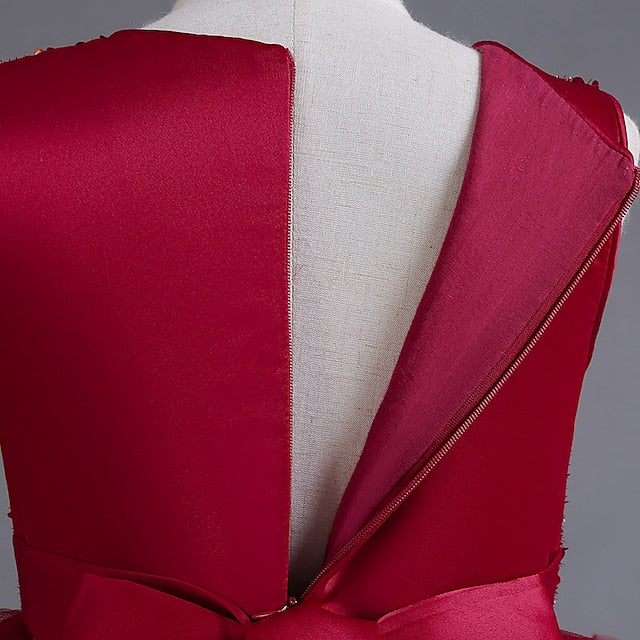 Girls' Color Sequin Sleeveless Dress Kids Solid Party