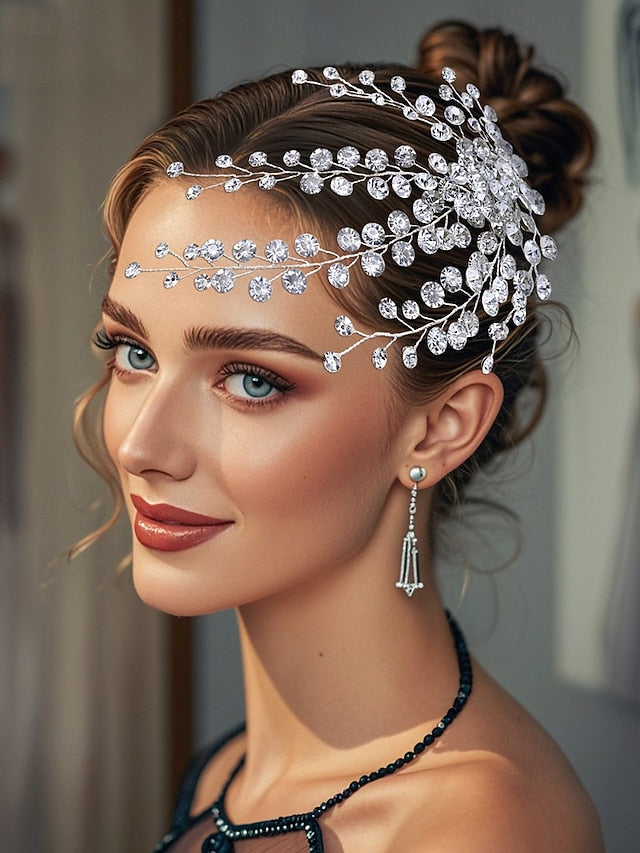 and – Hair Rhinestone Accessory Crystal Bridal Flower Elegant