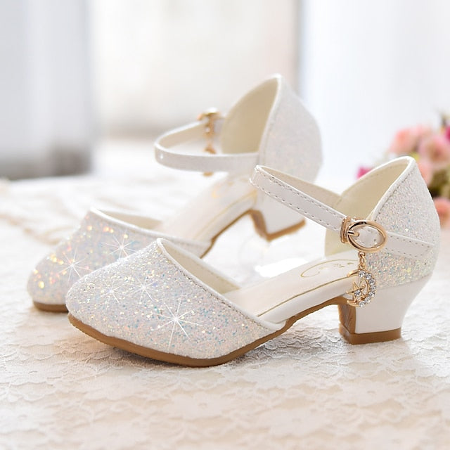 Shoes Princess PU Little Glitters Rubber Girls' Party Heels