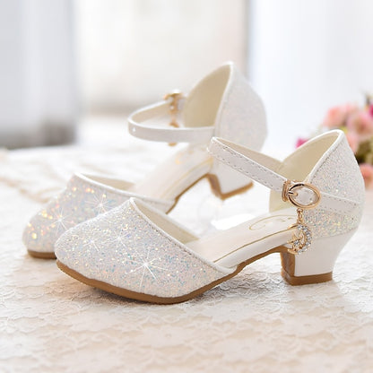 Shoes Princess PU Little Glitters Rubber Girls' Party Heels