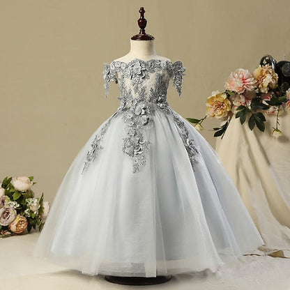 Princess Girl Flower Party Girls' Dress