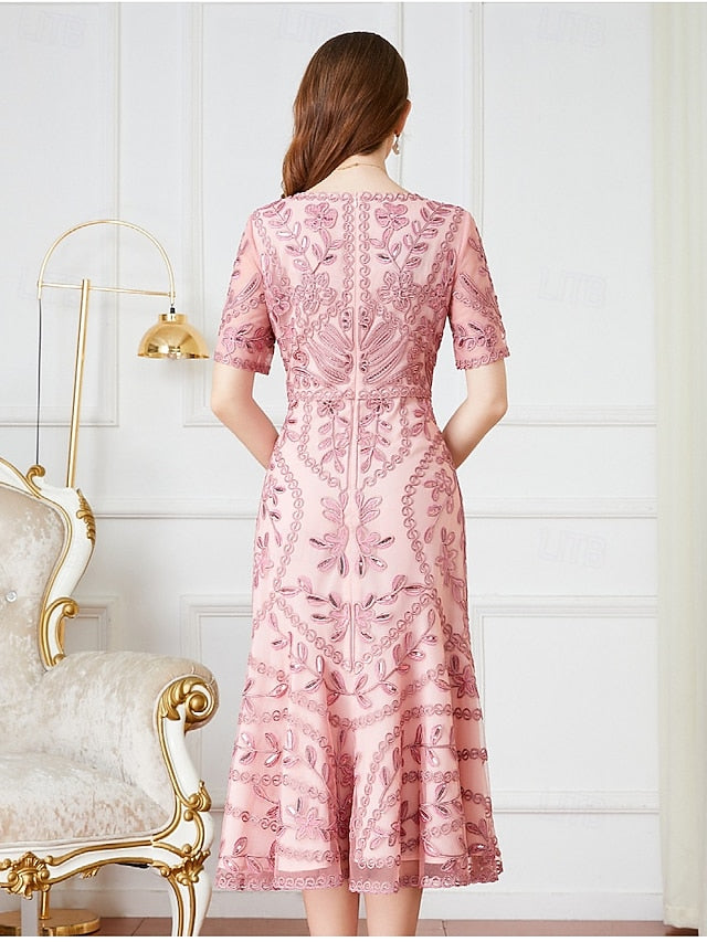 Elegant Mother V Bride of Vintage Dress the A-Line Party