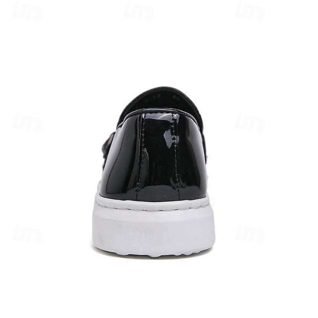 Men's White Monk Strap Slip-On Loafers – Elegant Casual