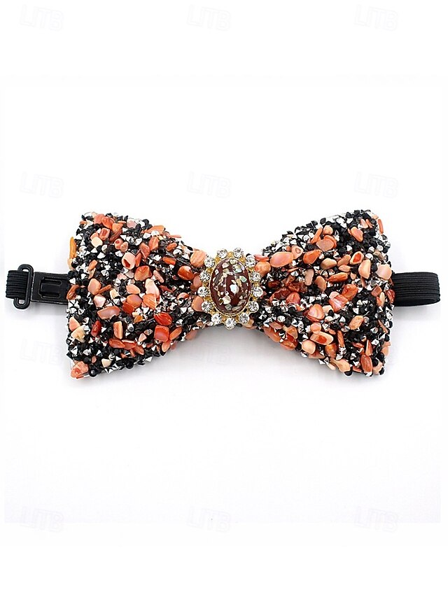 Adjustable Luxury Men's – Gemstone with Strap Bow Tie
