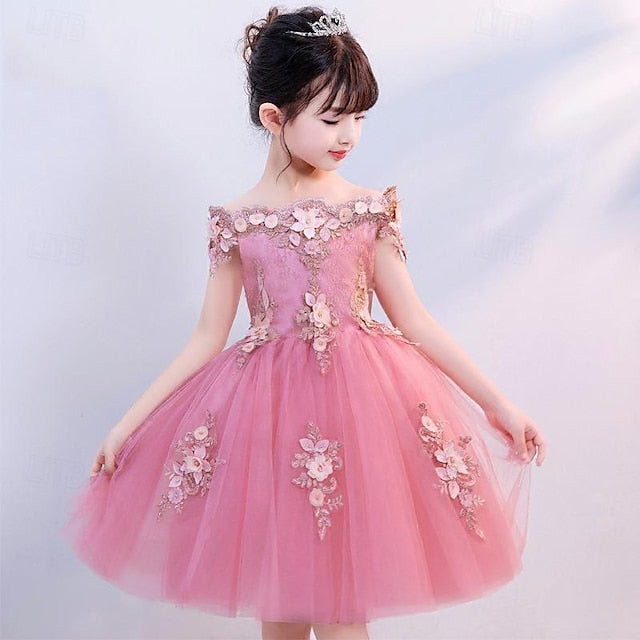 3/4 Toddler Dress Flower Girls' Sequin Girl Party