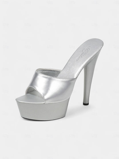 with Heels Patent Platform High Red Leather Women's