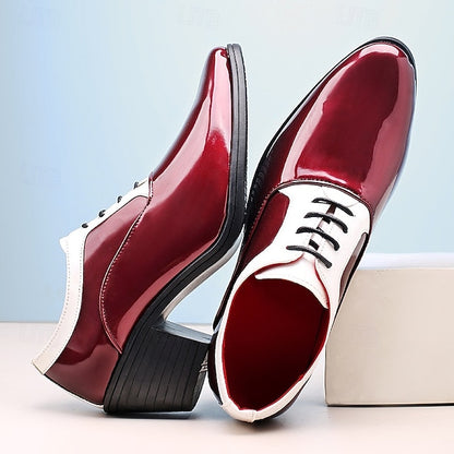 White Faux Red Shoes Patent Oxford – and Leather Men's