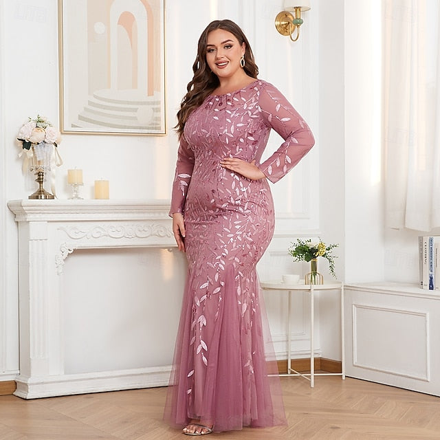 Dress Gown Trumpet Mermaid Evening Floor Formal Sparkle /