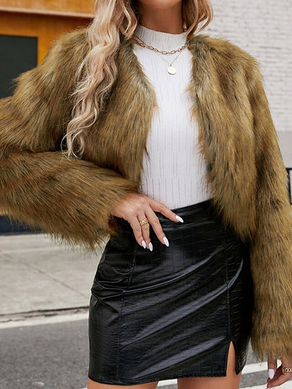 Warm Coat Faux Furs Women's Fur Comfortable Winter