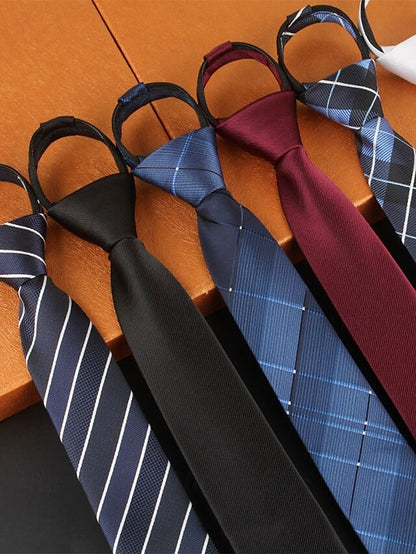Narrow Zip Stripes - Ties Classic Men's Pre-Tied and