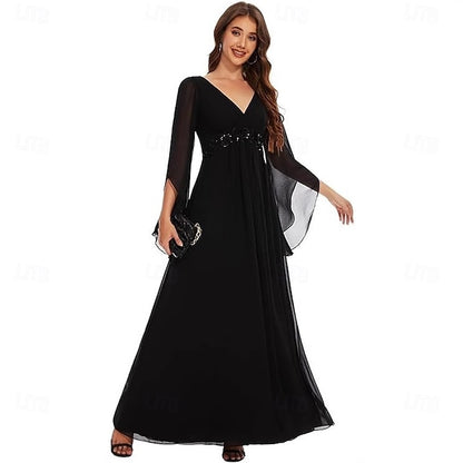 the Elegant Dress Mother A-Line Floor Simple Bride V Neck of