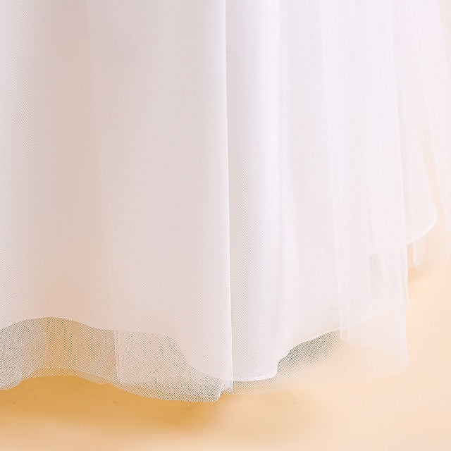Solid Sleeveless Formal Kids Party Dress Girls' Color
