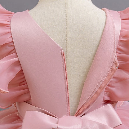 Girls' Asymmetrical Kids Dress Floral Party