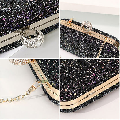 PU Wristlet Clutch Evening Leather Bag Women's Bags