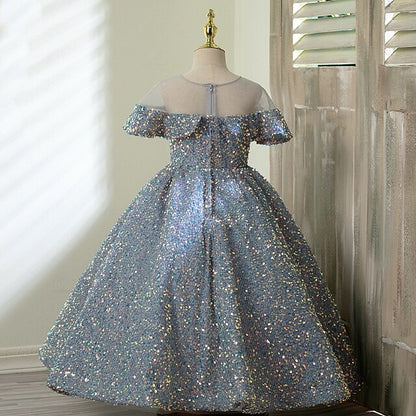 Girls' Dress Flower Gown Girl Evening Party